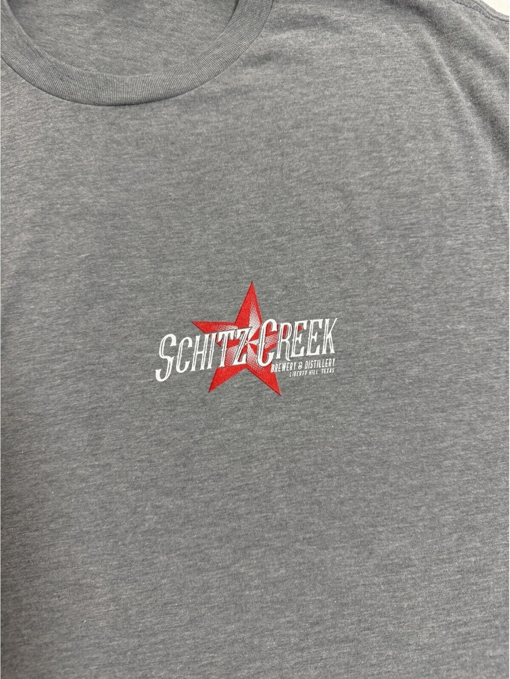 Schitt's Creek Brewery T Shirt Mens XL Gray Up Creek Soft Double Sided Graphic